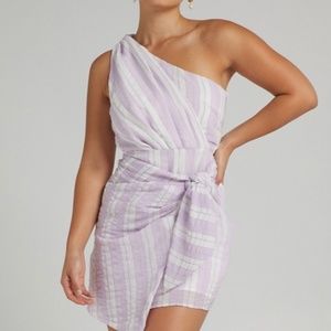 One shoulder mini dress